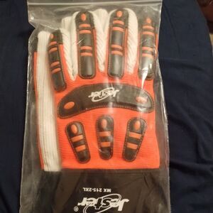 Impact resistant Jester mx 215 mechanic padded work gloves size Large